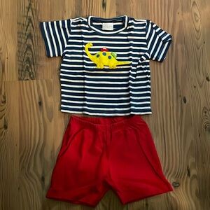 Striped Dinosaur Kids Matching Set